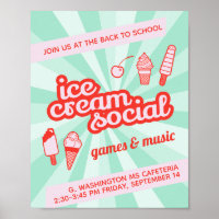 Ice Cream Social Party Flyer