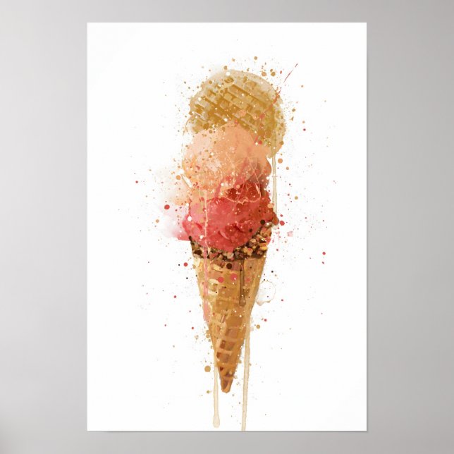 Affiche Ice Cream Wall Art print Gelato (Devant)