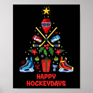 Affiche Ice Hockey Christmas Tree Ornaments Fun Xmas Boys 