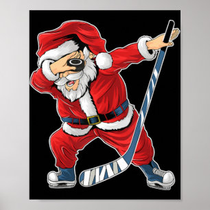 Affiche Ice Hockey Dabbing Santa Claus Hockey Player Chris