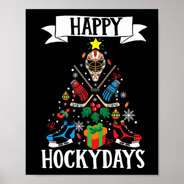 Affiche Ice I Love Hockey Joueur Équipe Happy Hockeydays (Devant)