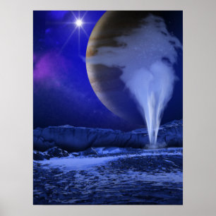 Affiche Ice Plume Jupiter Moon Europa Concept Art