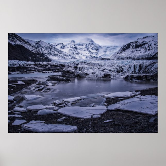 Affiche Ice & Snow | Sólheimajökull Glacier, Iceland (Devant)