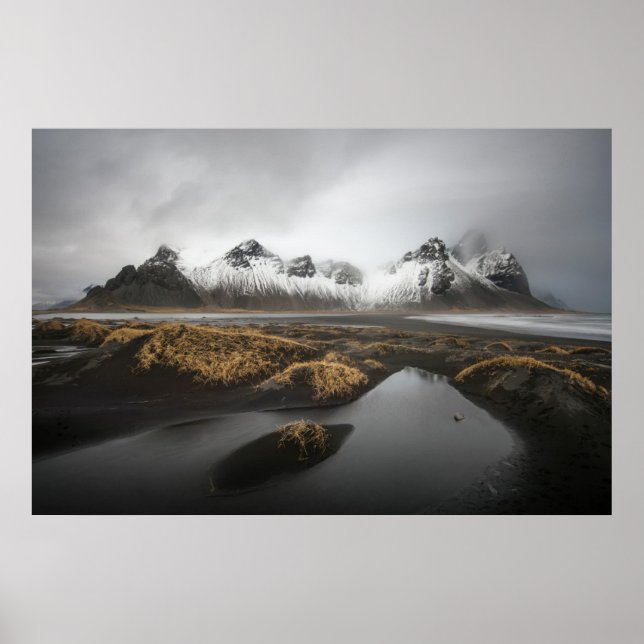 Affiche Ice & Snow | Vestrahorn Mountain, Iceland (Devant)