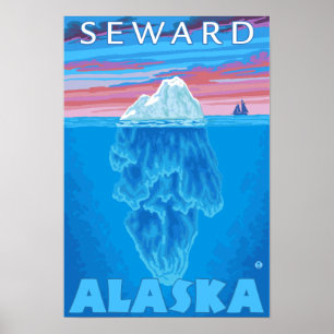 Affiche Iceberg Cross-Section - Seward, Alaska