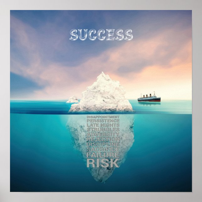 Affiche iceberg de la réussite (Devant)