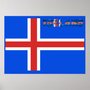 Affiche Icelandic flag
