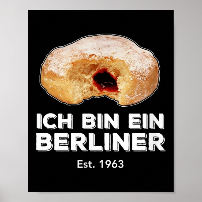 Affiche Ich Bin Ein Berliner Discours Jelly Donut Wall Col (Devant)