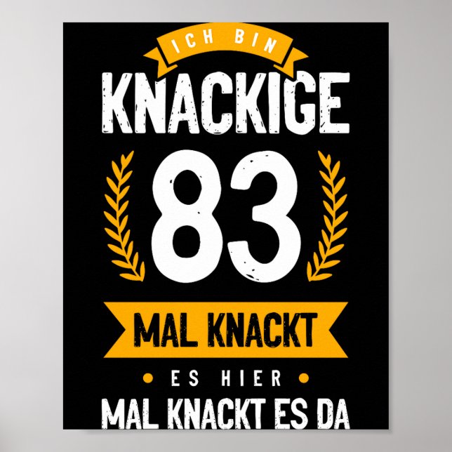 Affiche Ich Bin Knackige 83 Mal Knackt Es Hier Mal Knackt  (Devant)