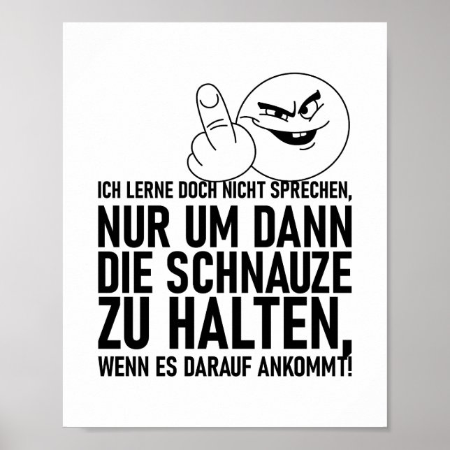AFFICHE ICH LERNE DOCH NICHT SPRECHEN (Devant)