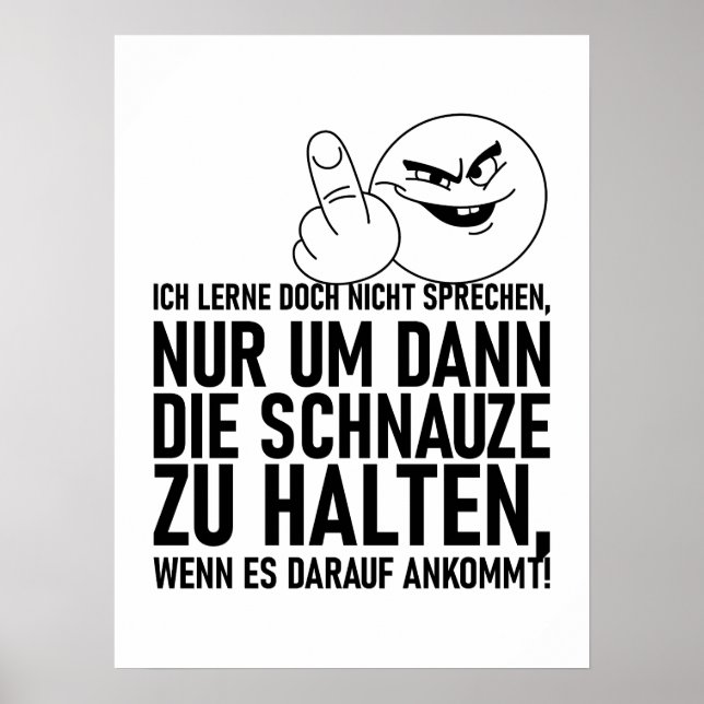 AFFICHE ICH LERNE DOCH NICHT SPRECHEN (Devant)