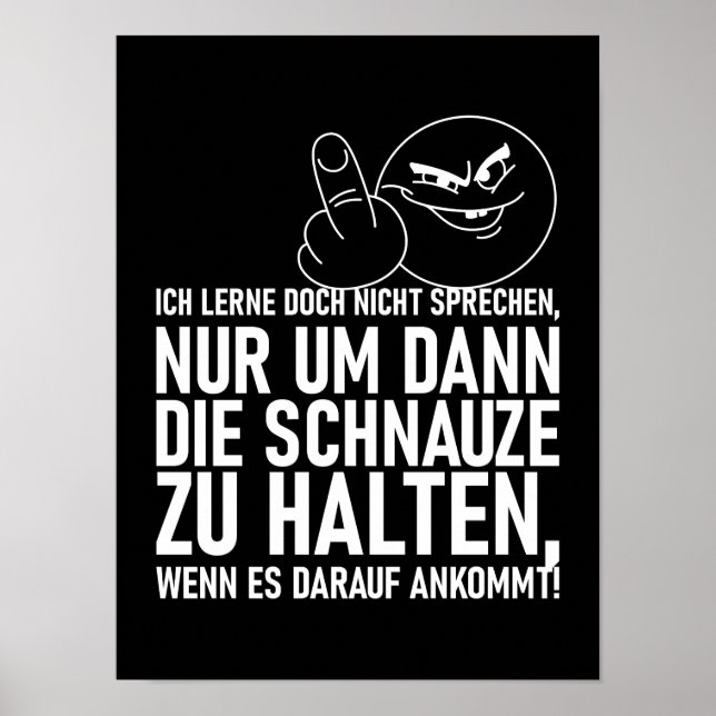 AFFICHE ICH LERNE DOCH NICHT SPRECHEN (Devant)