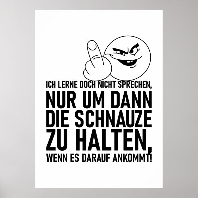 AFFICHE ICH LERNE DOCH NICHT SPRECHEN (Devant)