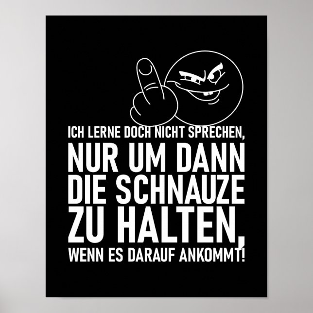 AFFICHE ICH LERNE DOCH NICHT SPRECHEN (Devant)