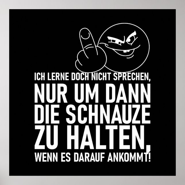 AFFICHE ICH LERNE DOCH NICHT SPRECHEN (Devant)