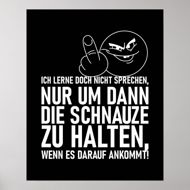 AFFICHE ICH LERNE DOCH NICHT SPRECHEN (Devant)