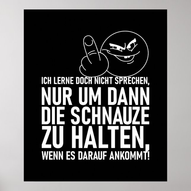 AFFICHE ICH LERNE DOCH NICHT SPRECHEN (Devant)