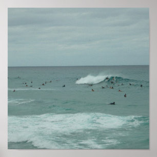 Affiche ICI IL VIENT L'affiche de surf