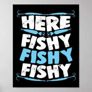 Affiche Ici Poisson Poisson Poisson T Chemise Hommes Femme