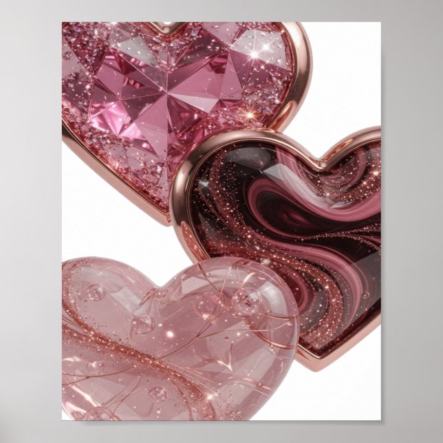 Affiche Icône Argent LOVE (Devant)