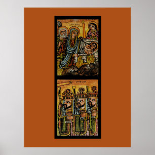 Affiche Icône de la Nativité éthiopienne