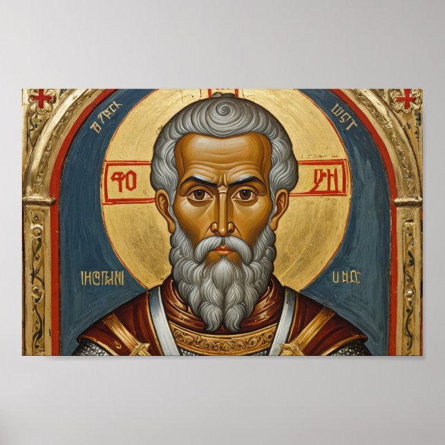 Affiche Icône de la religion orthodoxe, un Saint (Devant)