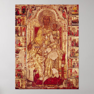 Affiche Icône de la Vierge et de l'enfant, c.1300
