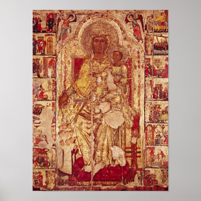 Affiche Icône de la Vierge et de l'Enfant, c.1300 (Devant)