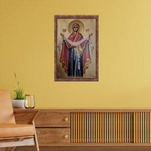 Affiche Icône de la Vierge Marie