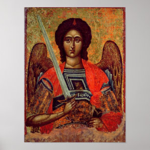 Affiche Icône de l'ange Michel, grec, XVIIIe siècle