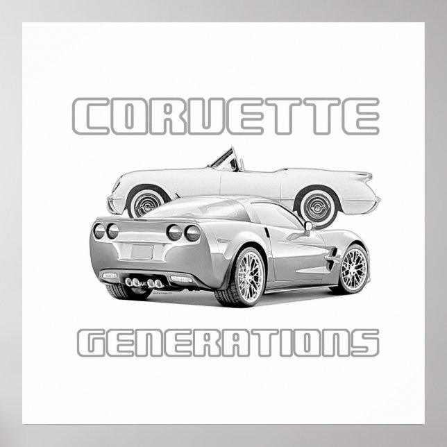 Affiche Icône de voiture de sport américaine (Devant)