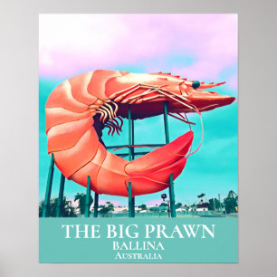 Affiche Icône de voyage Big Prawn Ballina Australie