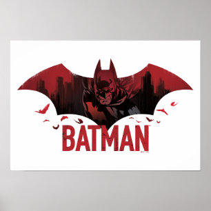 Affiche Icône gotham de Batman Crimson