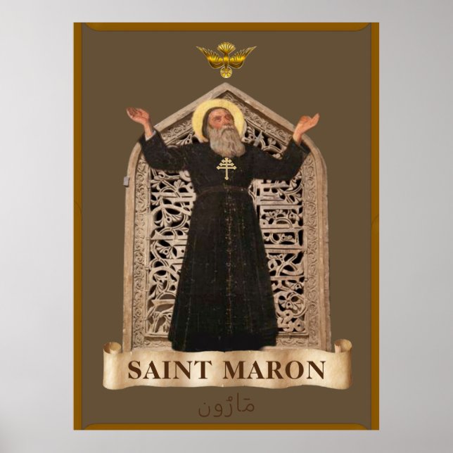 Affiche Icône maronite de St Maron Extra Large 40,00" x 53 (Devant)