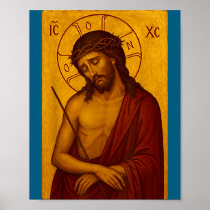 Affiche icône orthodoxe byzantine de jésus christ le