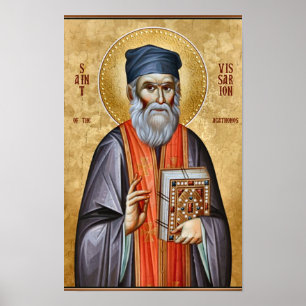 Affiche Icône orthodoxe de St. Bessarion l'Agathonite