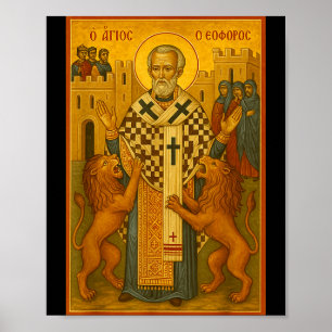 Affiche Icône orthodoxe de St Ignace d'Antioche 