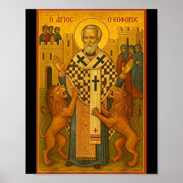 Affiche Icône orthodoxe de St Ignace d'Antioche  (Devant)