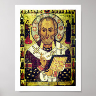 Affiche Icône russe de St. Nicolas