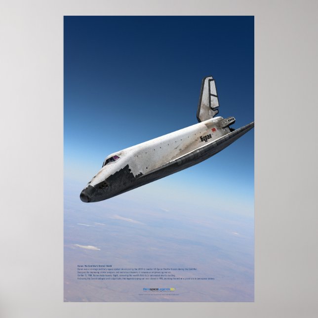 Affiche Icône spatiale soviétique : rentrée de Bourane (Devant)