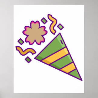 Affiche Icône vectorielle de célébration festive
