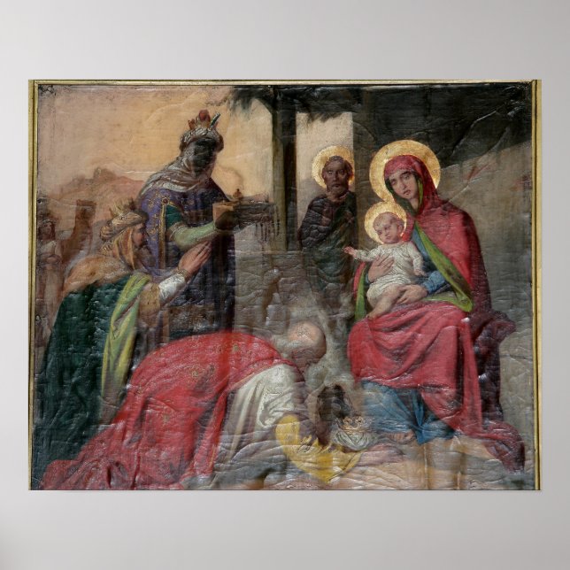 Affiche Icônerie orthodoxe serbe à l'église de Valjevo. - (Devant)