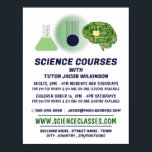 Affiche Icônes scientifiques, Cours de sciences Publicité<br><div class="desc">Icônes Scientifiques,  Cours De Science Poster Publicitaire Par Le Magasin Carte de visite.</div>