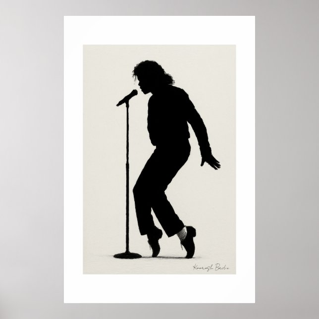Affiche Iconic Stage Silhouette Performance Art Print (Devant)