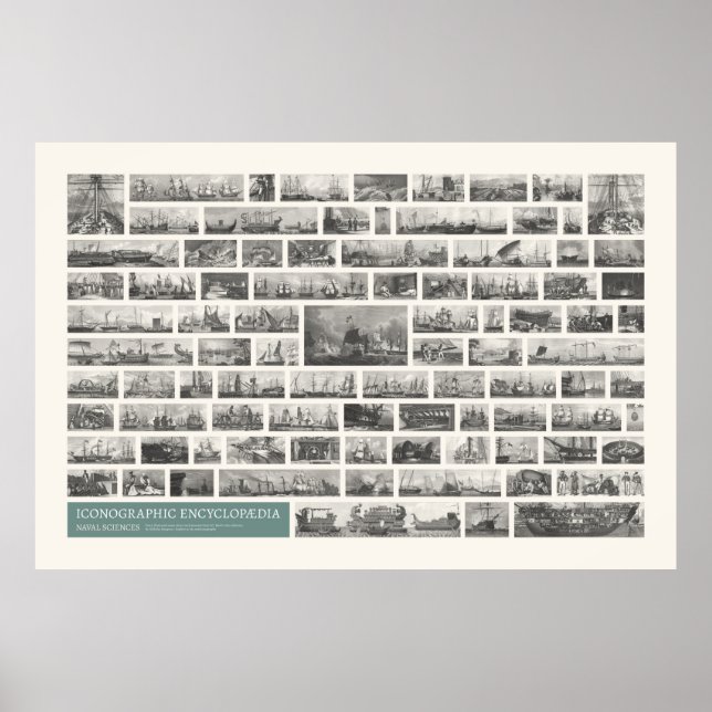 Affiche Iconographie - Scènes des sciences navales (Devant)