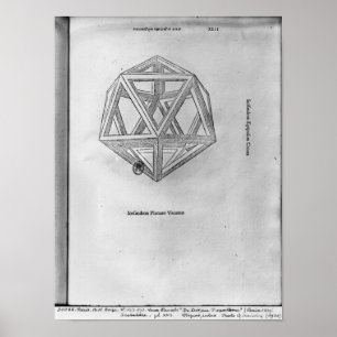 Affiche Icosahedron, de 'De Divina Proportione'