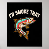 Id Fumer Que Chemise Bbq Saumon De Fête Pêche Drôl