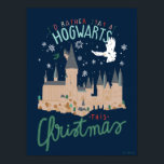Affiche I'd Rather Stay At Hogwarts This Christmas<br><div class="desc">Let everyone know that you'd rather stay at Hogwarts this Christmas with this fun graphic of the castle with Hedwig flying over!</div>