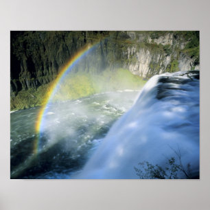 Affiche Idaho. États-Unis. Arc-en-ciel dans le jet au-dess