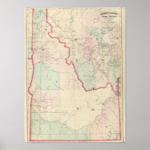 Affiche Idaho, partie occidentale du Montana